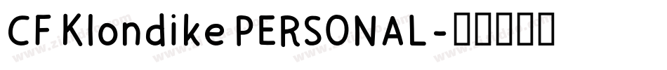 CF Klondike PERSONAL字体转换